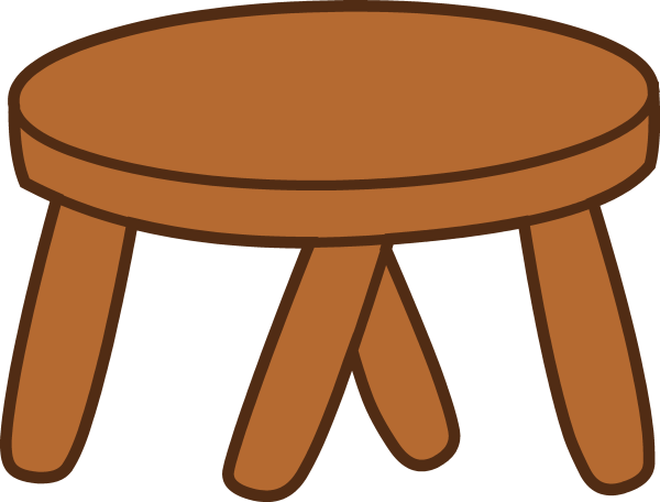 Табурет на прозрачном фоне