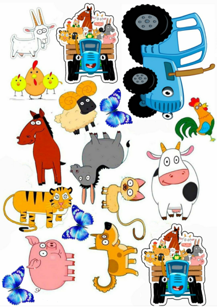 Синий трактор герои