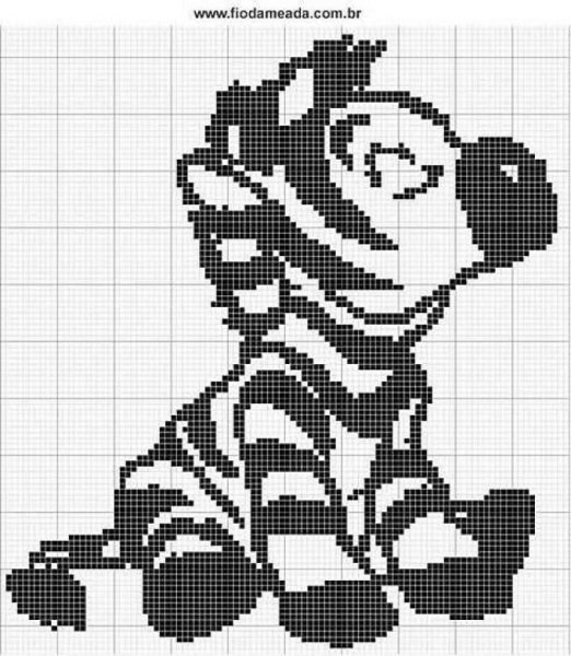 Монохромная вышивка детская