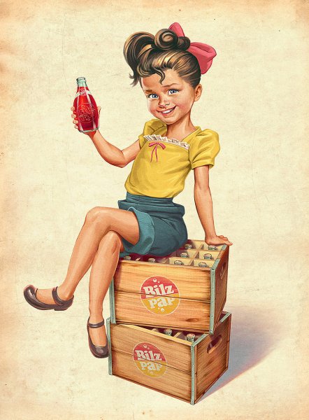 Рекламные плакаты в стиле ретро