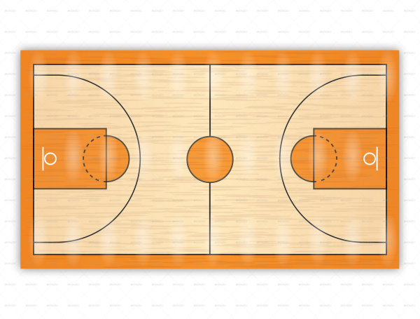 Баскетбольное поле сбоку