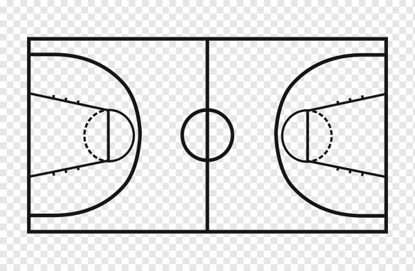 Баскетбольная площадка раскраска