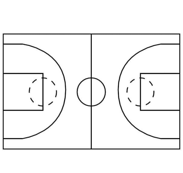 Баскетбольная площадка схема
