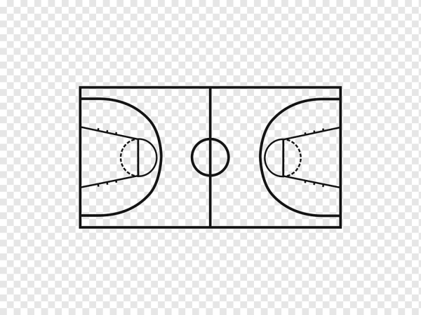 Баскетбольное поле вид сверху