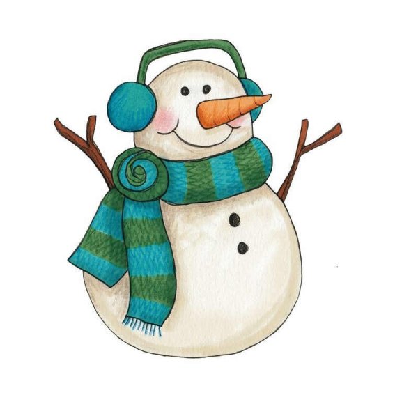 Снеговик рисунок