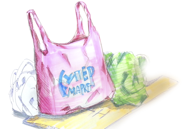 Пластиковый пакет рисунок