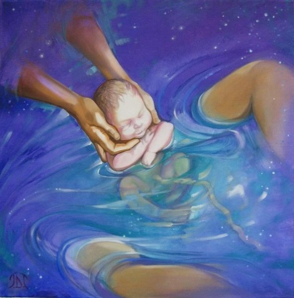 Рожающая женщина в живописи