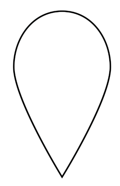 Лепесток трафарет для вырезания