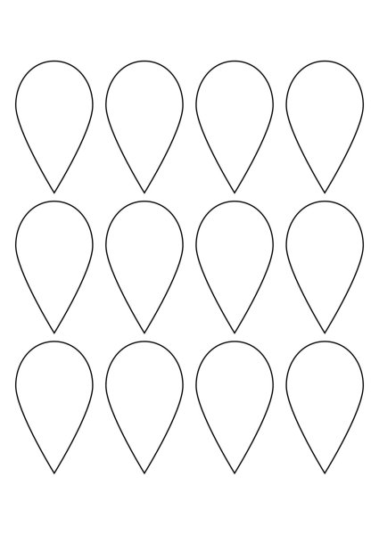 Лепесток трафарет