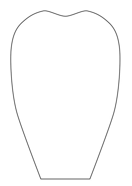 Трафарет лепестка цветка