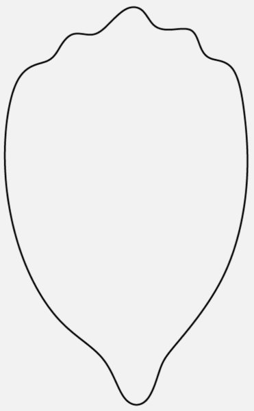 Трафарет лепестка цветка