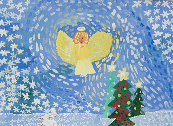 Рисунок на тему Рождество