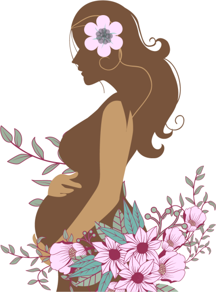 Рисунок беременной девушки