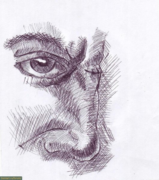 Штриховка шариковой ручкой