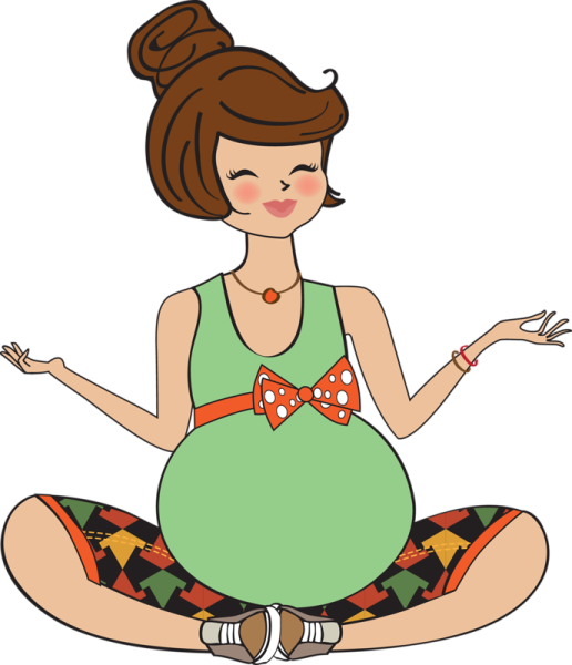 Беременная нарисованная