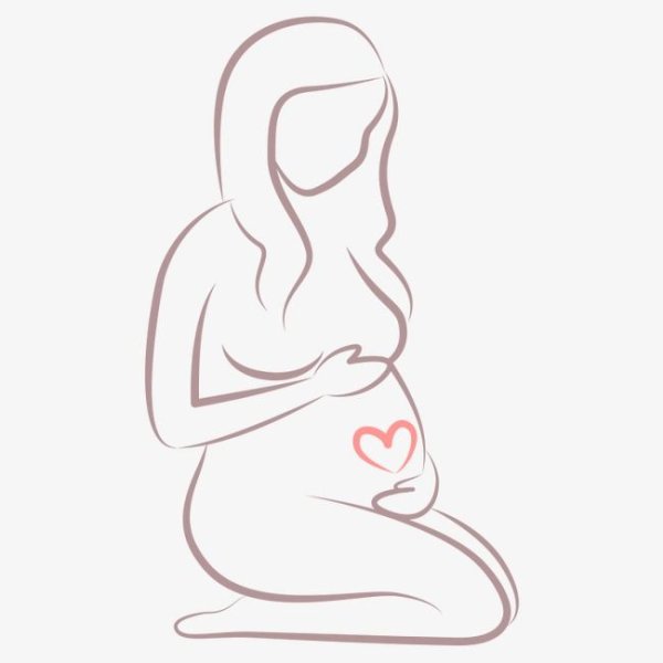 Рисунок беременной девушки