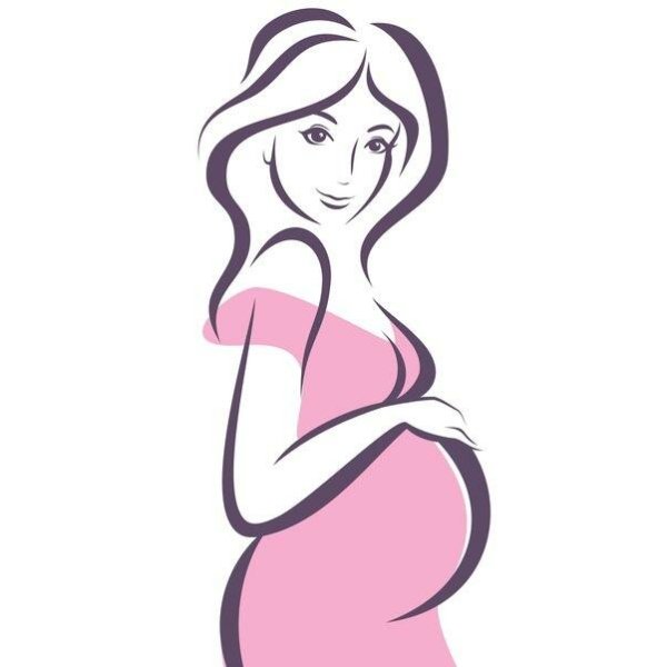 Беременная женщина схематично