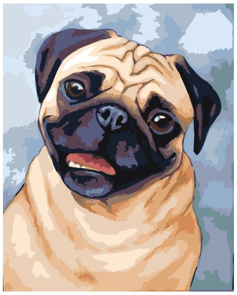 Картина по номерам Мопс