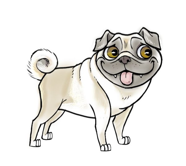 Мультяшные мопсы