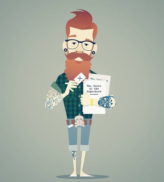 Векторные иллюстрации хипстер