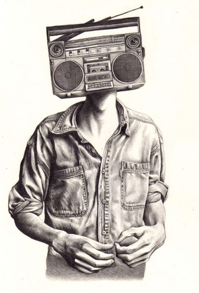 Человек с магнитофоном