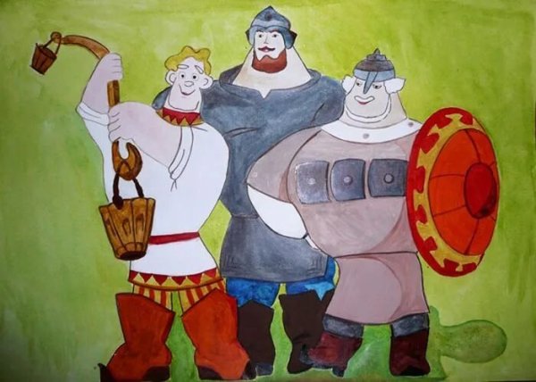 Три богатыря рисунок
