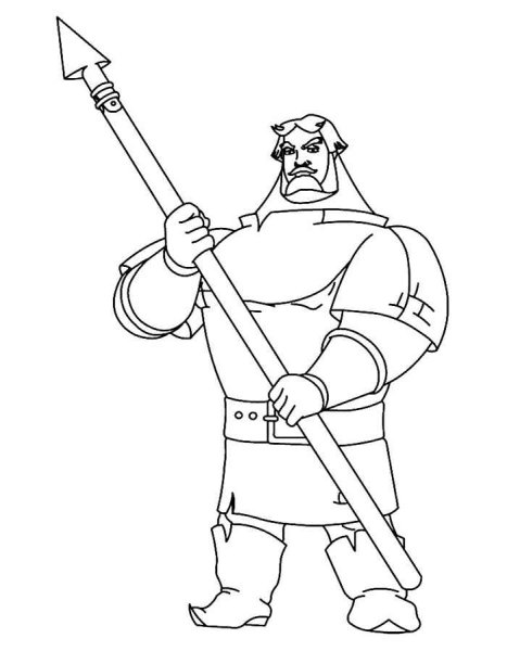 Русский богатырь Илья Муромец раскраска