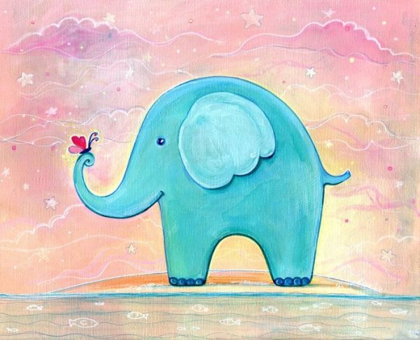 Слон рисунок