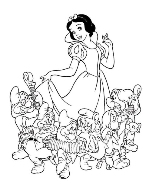 Разукрашки принцессы Диснея