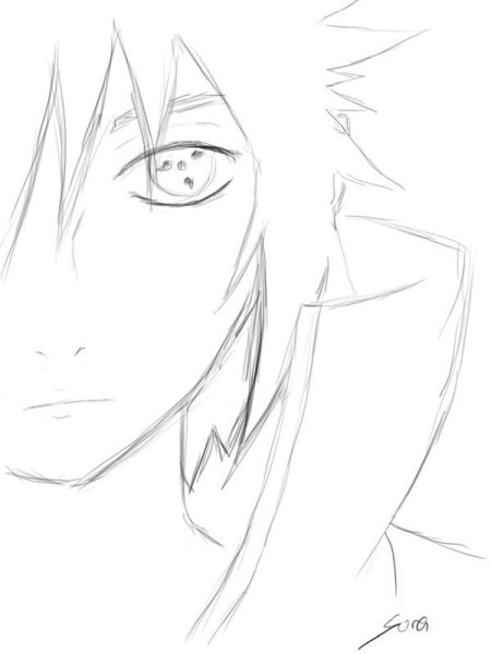 Саскэ Утиха рисуночки