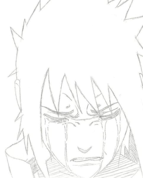 Наруто и Саске для срисовки