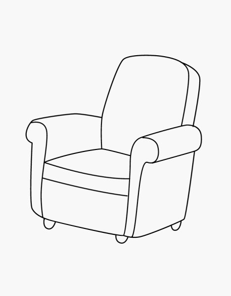 Кресло раскраска для детей