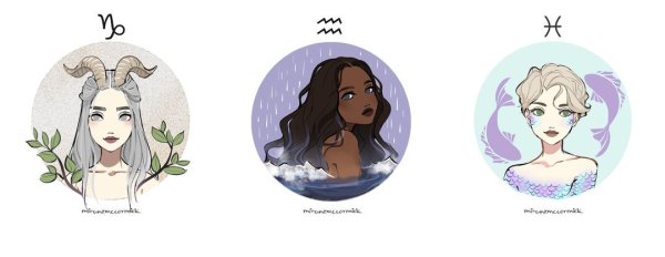 Рисунки знаков зодиака в виде девушек