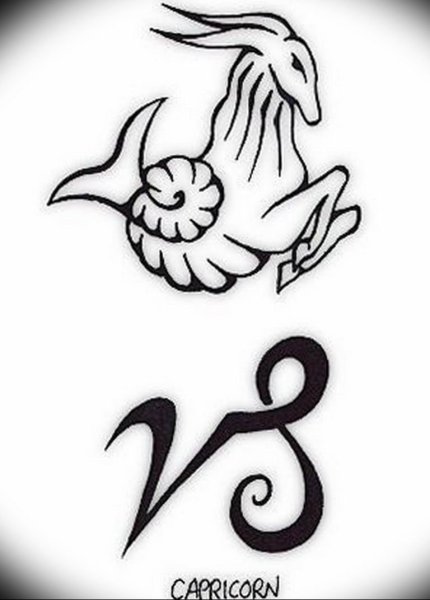 Тату знак зодиака Козерог