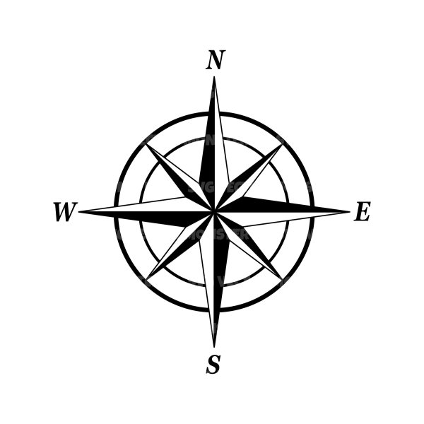 Роза ветров Север Юг