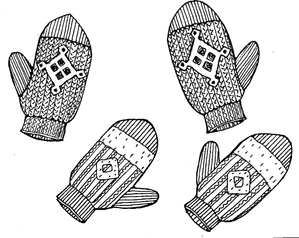 Варежки раскраска