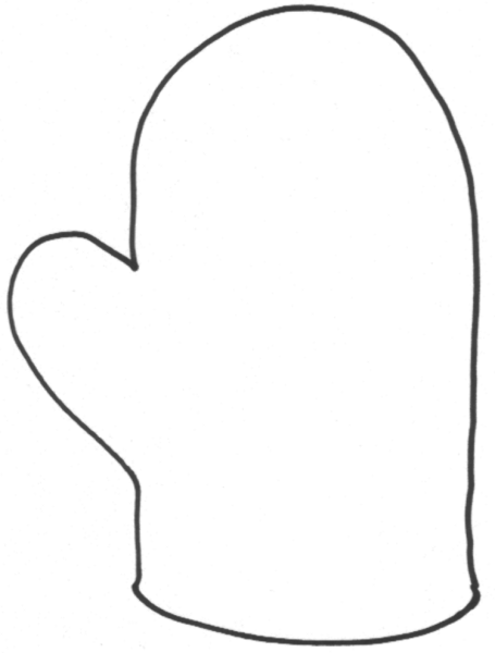 Трафарет варежки