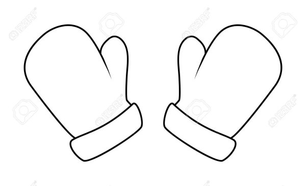 Варежка раскраска для детей