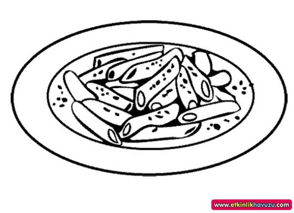 Макароны раскраска для детей