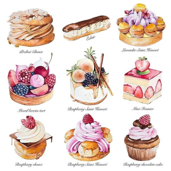 Пирожные для рисования