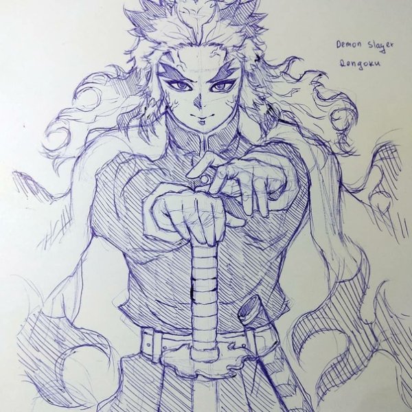 Ренгоку Кёджиро нарисовать