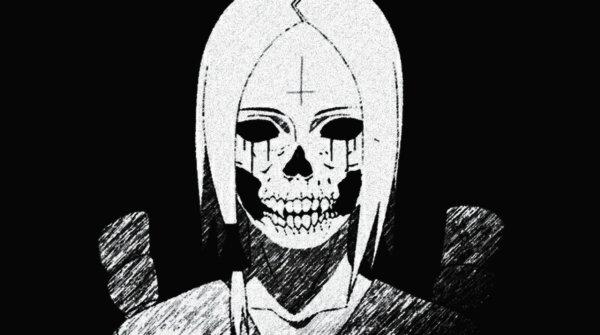 Аниме черно белое Dead inside