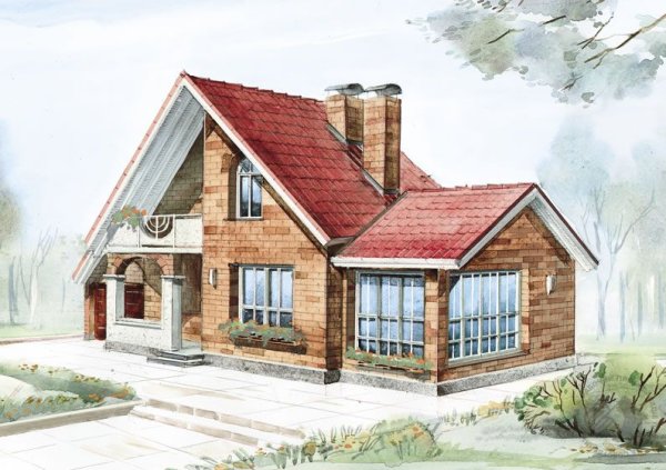 Рисунки домов и коттеджей