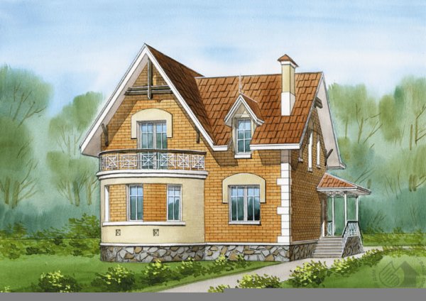 Рисунки домов и коттеджей