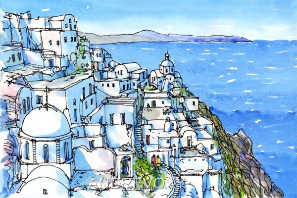 Скетчинг Санторини