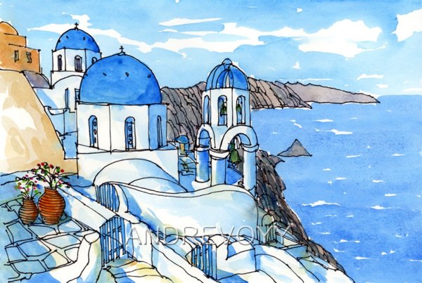 Греция рисунок