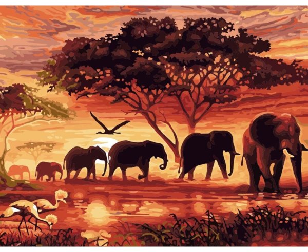 Пейзаж в африканском стиле