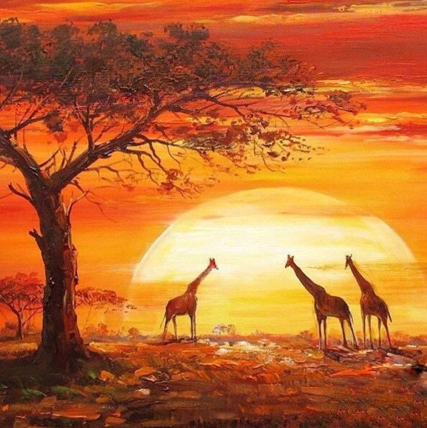 Пейзаж в африканском стиле