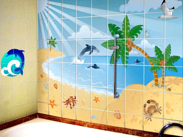 Виниловые наклейки на плитку