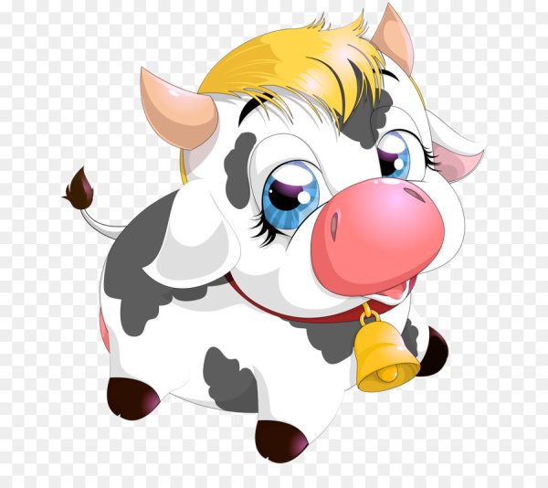 Милая корова мультяшная